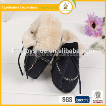 Zapatos de bebé al por mayor del hilado de algodón del cuero genuino de los zapatos al por mayor para el alibaba en español